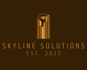 Building Skyline Construction logo design