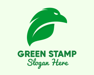 Green Eagle Leaf logo design