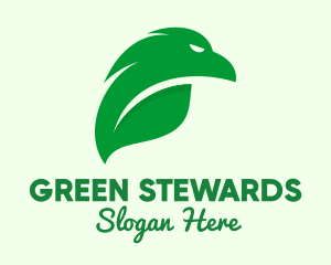 Green Eagle Leaf logo design