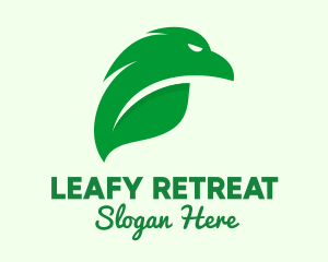 Green Eagle Leaf logo design