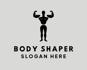 Male Muscular Body logo design