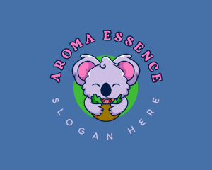 Cute Koala Salad logo design