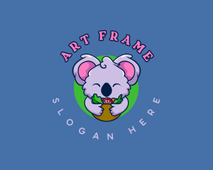 Cute Koala Salad logo design