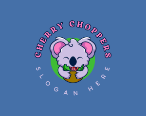 Cute Koala Salad logo design