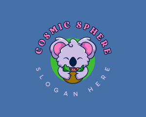 Cute Koala Salad logo design