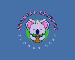 Cute Koala Salad logo design