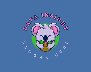 Cute Koala Salad logo design