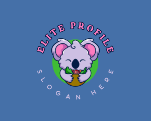 Cute Koala Salad logo design