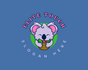 Cute Koala Salad logo design