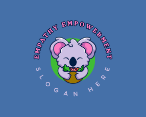 Cute Koala Salad logo design