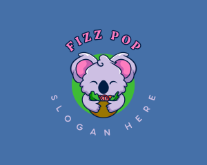 Cute Koala Salad logo design