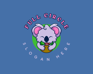 Cute Koala Salad logo design