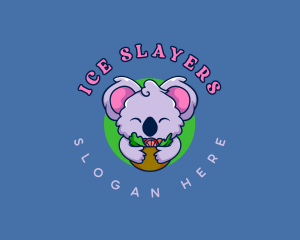 Cute Koala Salad logo design