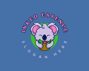 Cute Koala Salad logo design