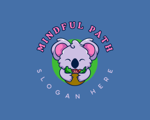 Cute Koala Salad logo design