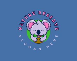 Cute Koala Salad logo design