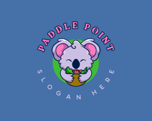 Cute Koala Salad logo design