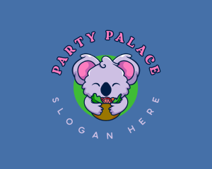 Cute Koala Salad logo design