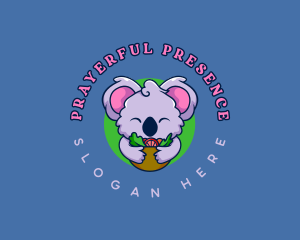 Cute Koala Salad logo design