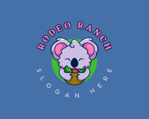 Cute Koala Salad logo design