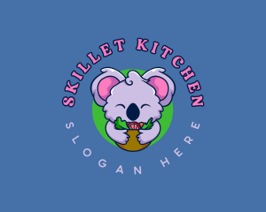 Cute Koala Salad logo design