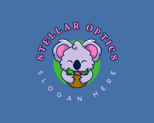 Cute Koala Salad logo design