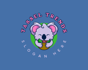 Cute Koala Salad logo design