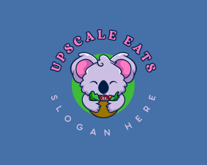 Cute Koala Salad logo design