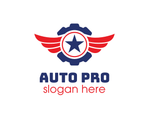 Automotive Gear Wing Star logo