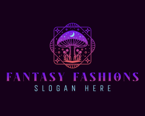 Magical Mushroom Fantasy logo design