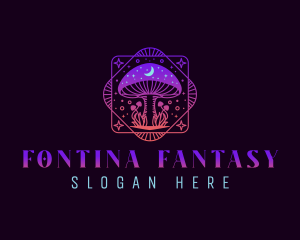 Magical Mushroom Fantasy logo design