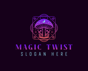 Magical Mushroom Fantasy logo design