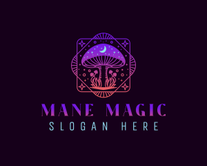 Magical Mushroom Fantasy logo design