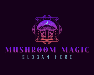 Magical Mushroom Fantasy logo design