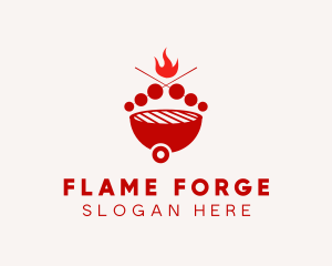 Fire Barbecue Grill logo design