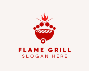 Fire Barbecue Grill logo design