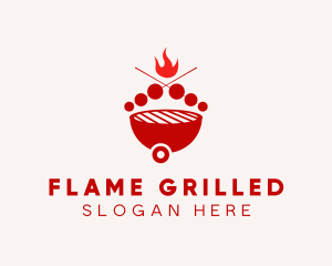 Fire Barbecue Grill logo design