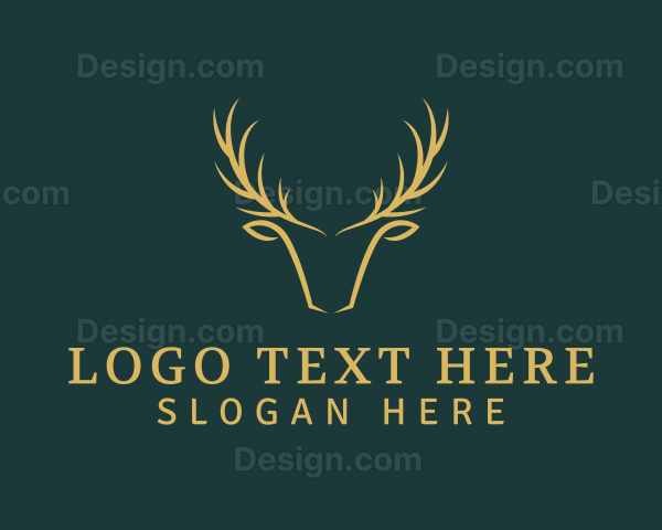 Golden Deer Antler Logo