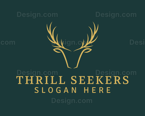 Golden Deer Antler Logo