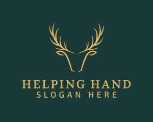 Golden Deer Antler Logo