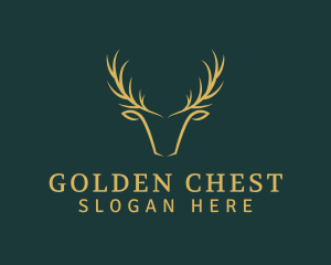 Golden Deer Antler logo design