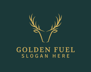 Golden Deer Antler logo design