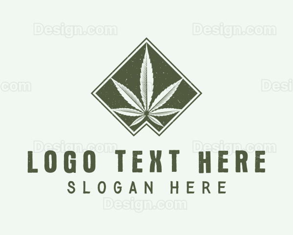 Green Medicinal Weed Logo