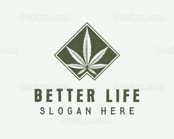 Green Medicinal Weed Logo