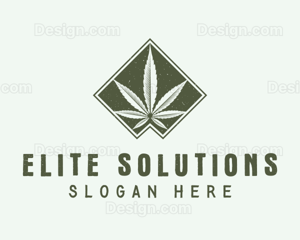 Green Medicinal Weed Logo