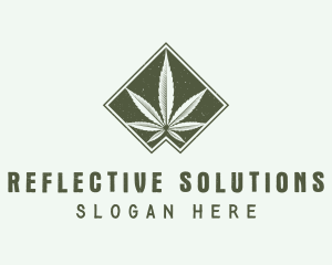 Green Medicinal Weed Logo