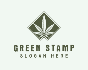 Green Medicinal Weed logo design