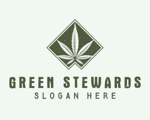 Green Medicinal Weed logo design