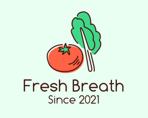 Tomato Lettuce Vegetable  logo design