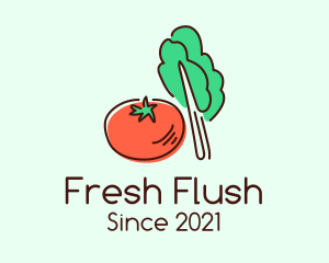 Tomato Lettuce Vegetable  logo design